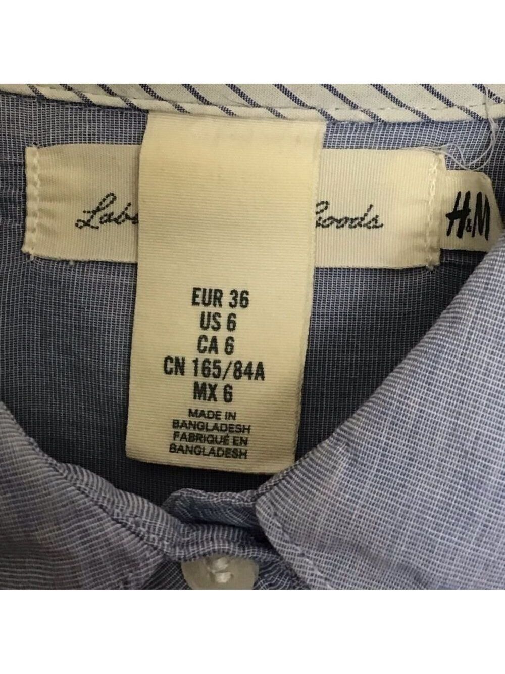 L.o.g.g. Label pf graded goods from H&M southwestern style blouse blue denim - Picture 6 of 13
